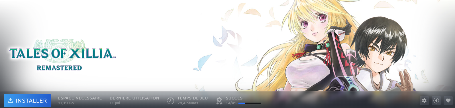 My playtime on Tales of Xillia Remastered